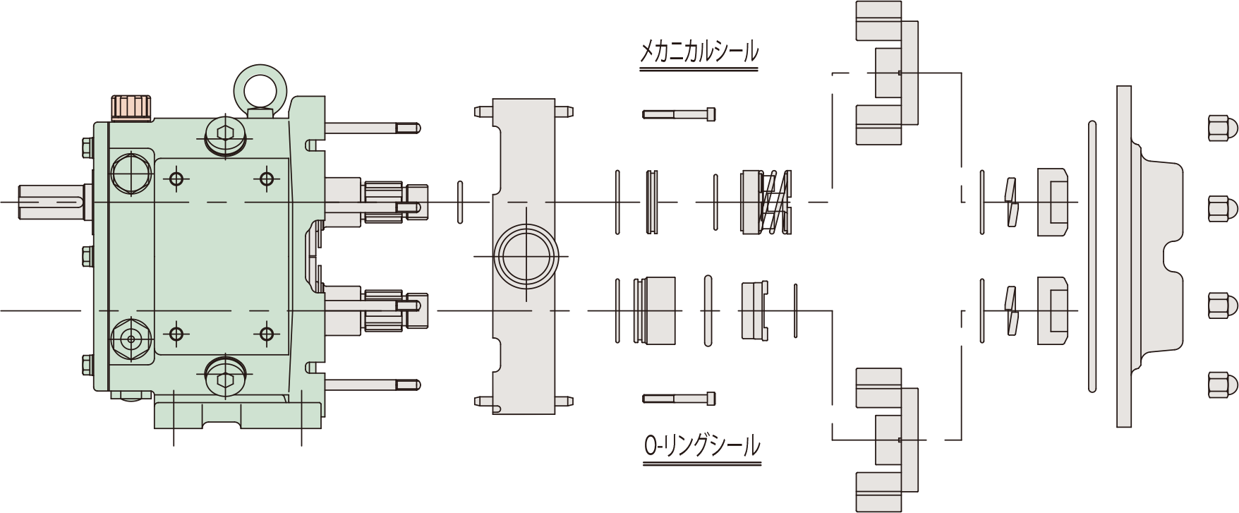 西垣ポンプ製造株式会社 PSH-40 SUS316 1.5kw 4P 60Hz メカニカルシール式